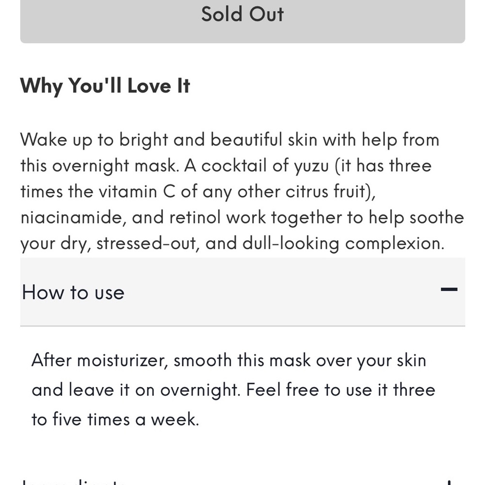 Saturday Skin Yuzu Vitamin C Sleep Mask - Picture 3 of 4